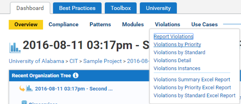 Report violations